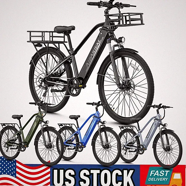 1100W Commuter Ebike for Adults, 48V 28MPH Electric Mountain Bike, 62Mi Range