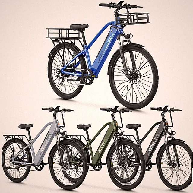 26" Electric Bike 1100W 48V 12.8Ah Motor Adult Ebike Commuter Electric Bicycle