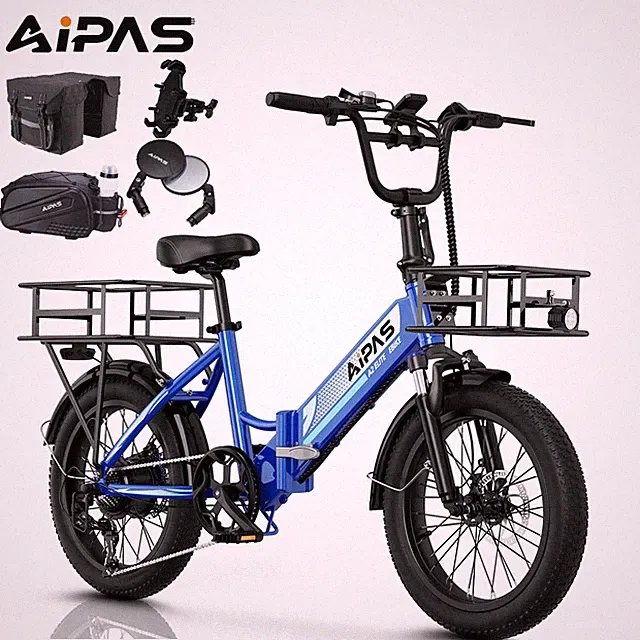 750W 48V 20'' E-Bike Folding Electric Bike Motor City Bicycle Commuter Ebike