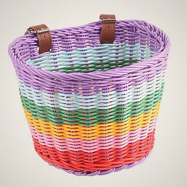 Childrens Rattan Bike Basket Fits Most Bicycles Scooters Balance Bikes