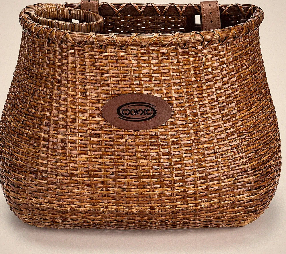 CXWXC Bike Basket - Handmade Rattan Bike Baskets for Girls Women - Front Bicycle