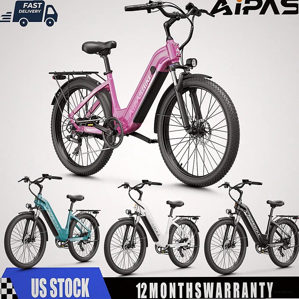 Electric Cargo Bicycle 24" Electric Bike 1100W Peak 80Miles 28MPH 18AH Ebike US
