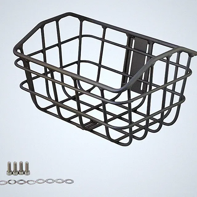 Front Bike Basket Aluminum Material with Balanced Center of Gravity for Control