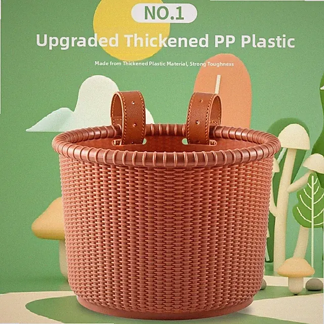 PP Plastic Bike Basket Front Mount Style Fits Balance Bikes and Scooters